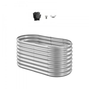 2 Pakki Tsinkitud Tõstetud Aiapeenraid, 120 x 60 x 30 cm – 120x60x60 cm