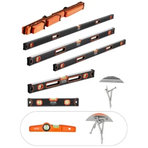 6-osaline torpeedotase alumiiniumist – 6-Osaline Loodikomplekt (25,4-198,1 cm, Alumiinium, Magnetiga)