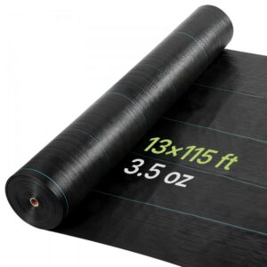 aiakanga umbrohutõkke kangas must – Aiakanga Umbrohutõkke Kangas (4×35,1 m, 99,2 g/m², Must)