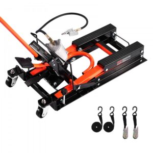 hüdrauliline mootorratta tõstuk 680 kg – Hüdrauliline ja pneumaatiline mootorratta tõstuk (680 kg kandevõime, 10,4–38,1 cm, eema…