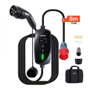 kaasaskantav elektriauto laadija 11 kW – Kaasaskantav Elektriauto Laadija (11 kW, 16A, 8 m Kaabel)