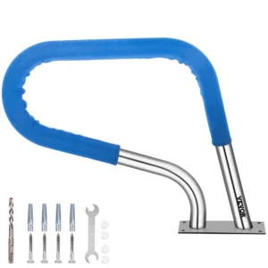 roostevaba basseini käsipuu – Roostevaba basseini käsipuu (76,2 x 55,8 cm, 304 roostevaba teras, sinine käepide)