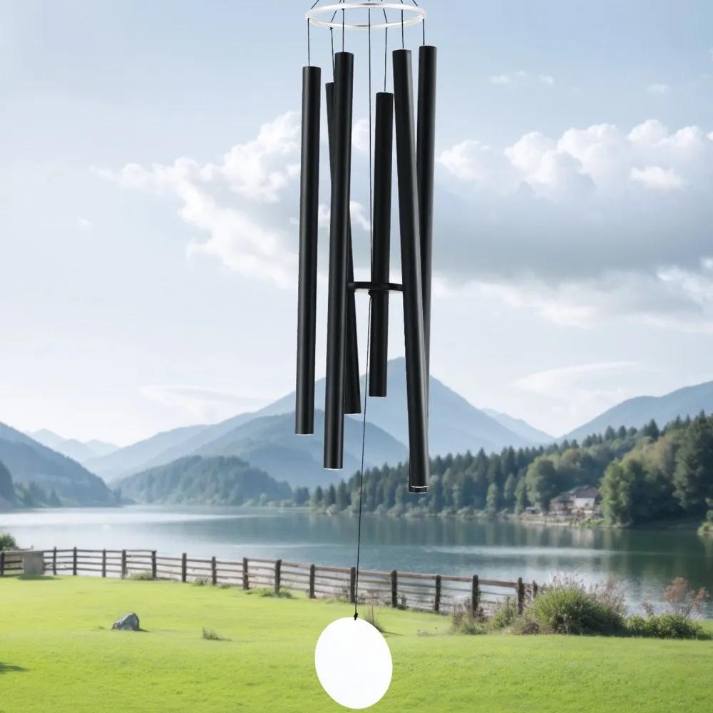 Süvatoonilised Tuulekellad (1677 mm, 6 Alumiiniumtoru, Must) – toote pilt 7