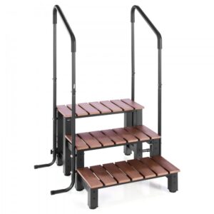 vannitrepp käsipuuga metallist – Vannitrepp Käsipuuga (3 Astet, 99 cm Laius, 249,5 kg Kandevõime)