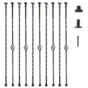metallist trepipiirded galvaniseeritud teras – Metallist trepipiirded (112 cm, galvaniseeritud teras, 10 tk)