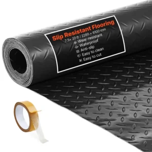 PVC garaažipõranda kate 2,28 m – PVC Garaažipõranda Kate (2,28 x 6,1 m, 2,2 mm, Must)