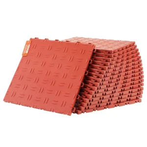 PVC garaažipõrandaplaadid 13,4 mm – PVC Garaažipõrandaplaadid (30,5 x 30,5 x 1,34 cm, 50 tk, Punane)