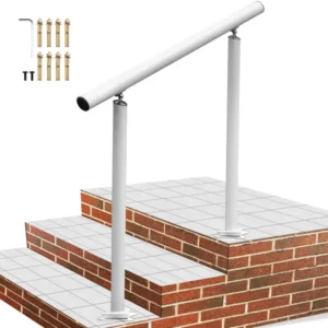 valge alumiiniumist käsipuu reguleeritav – Valge alumiiniumist käsipuu (91 cm, reguleeritav 0–60°)