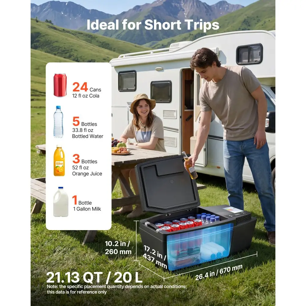 12V Auto Külmik (20 L, -16°C Kuni 10°C, Rehanduse Juhtimine) – toote pilt 1