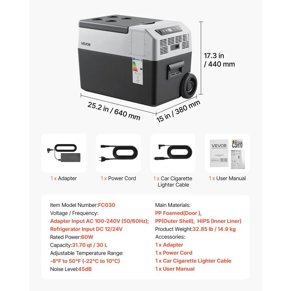 12V Auto Külmik (30 L, -22°C Kuni 10°C, Rehanduse Juhtimine) – toote pilt 6
