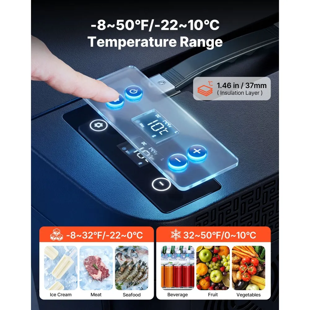 12V auto külmik (35 L, -22°C kuni 10°C, kompressor) – toote pilt 2