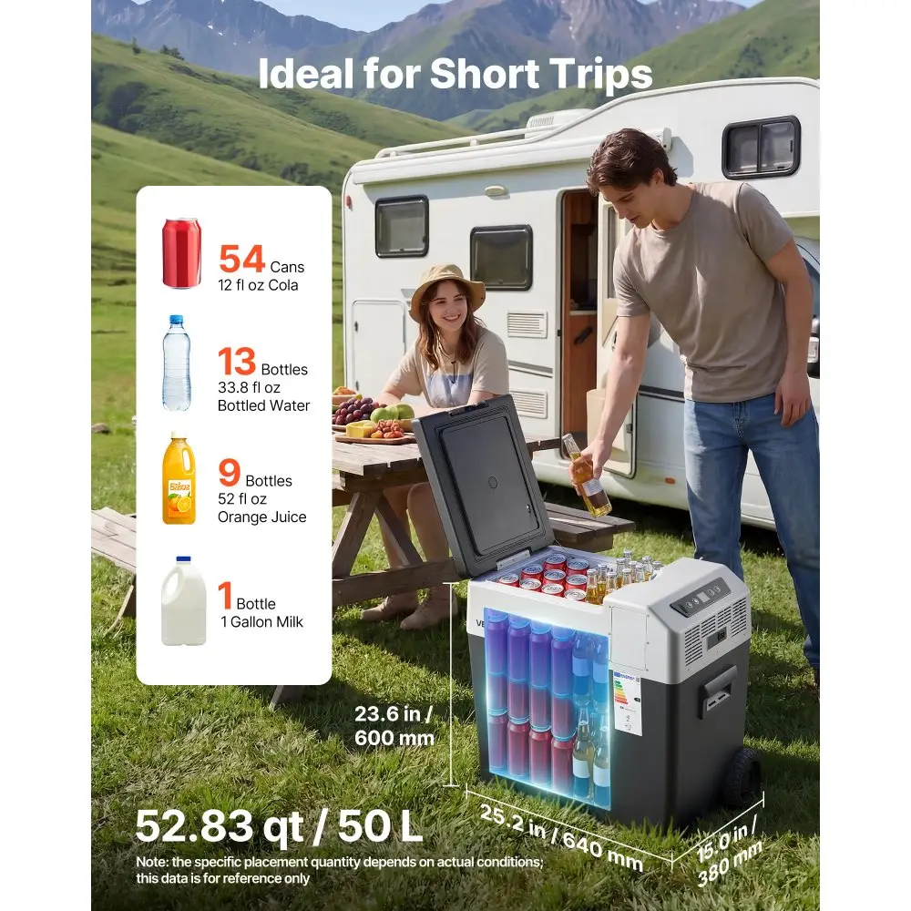 12V Auto Külmik (50 L, -22°C Kuni 10°C, Ratastega) – toote pilt 1