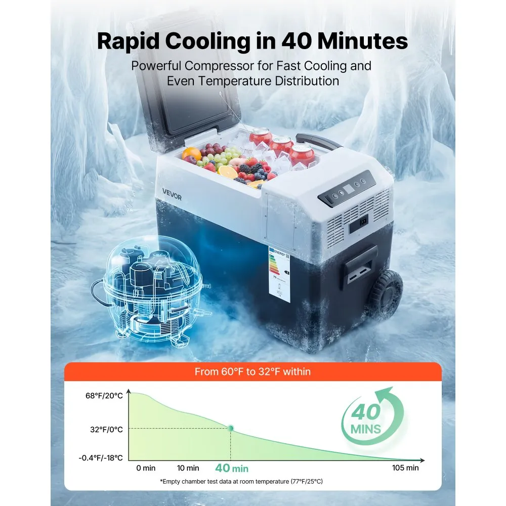 12V Auto Külmik (50 L, -22°C Kuni 10°C, Ratastega) – toote pilt 3