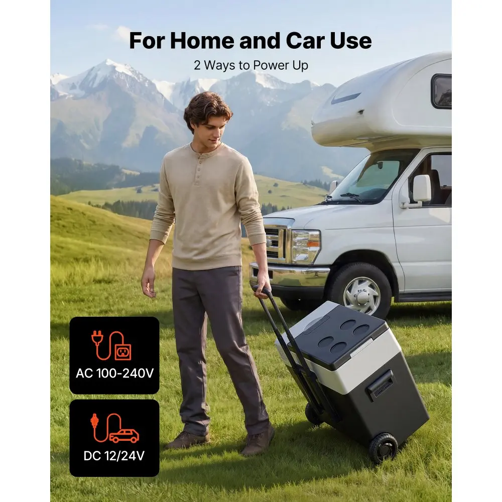 12V Auto Külmik (50 L, -22°C Kuni 10°C, Ratastega) – toote pilt 4