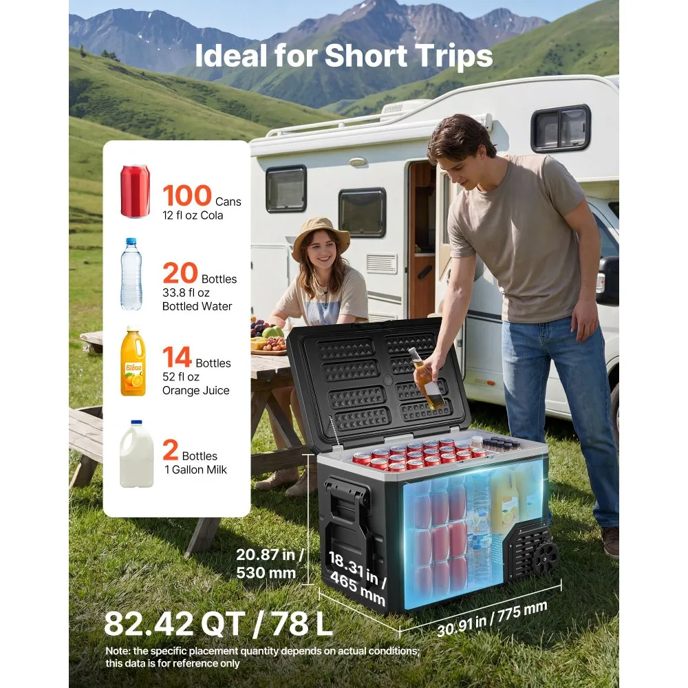 12V Auto Külmik (78 L, -20°C Kuni 20°C, Rehanduse Juhtimine) – toote pilt 1