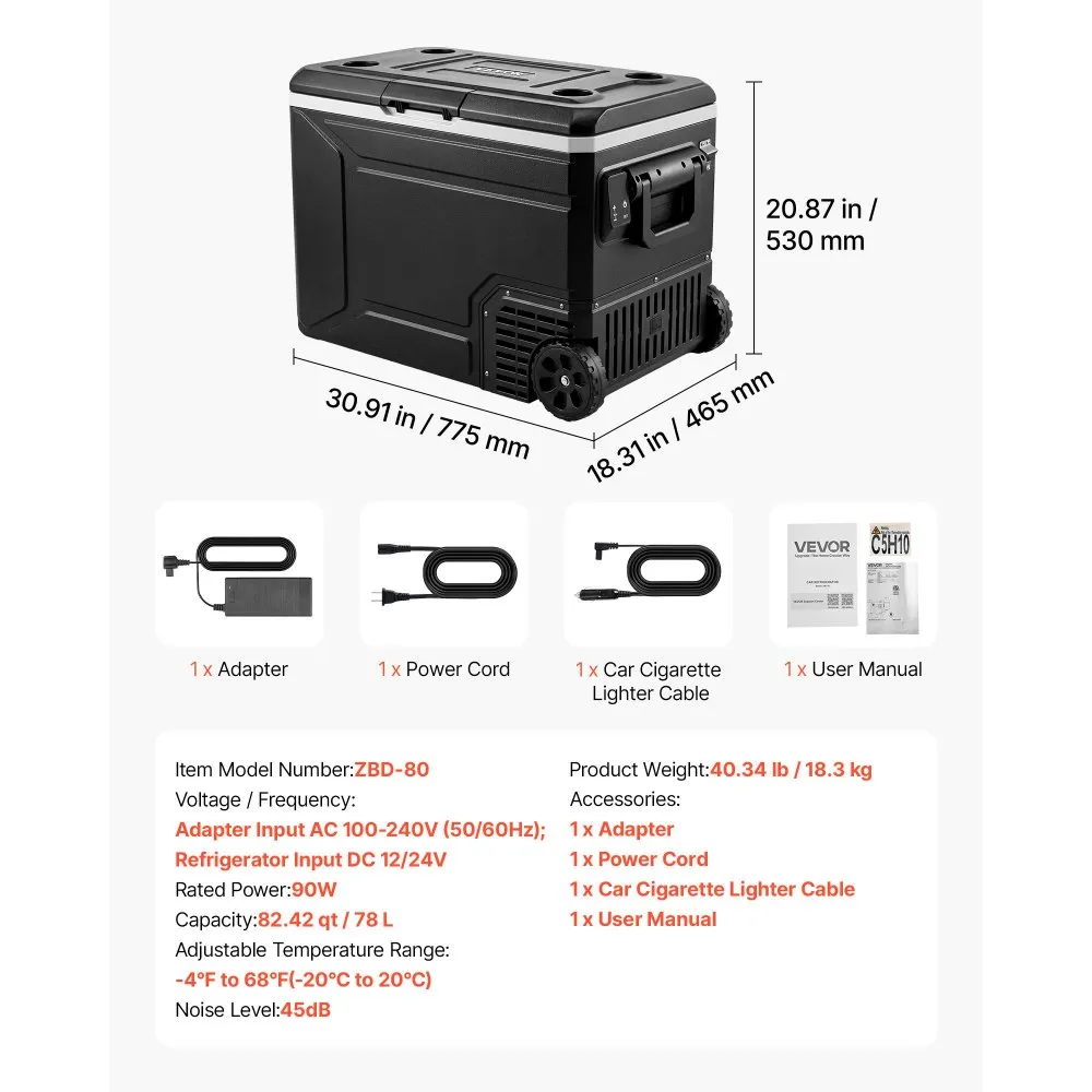 12V Auto Külmik (78 L, -20°C Kuni 20°C, Rehanduse Juhtimine) – toote pilt 6