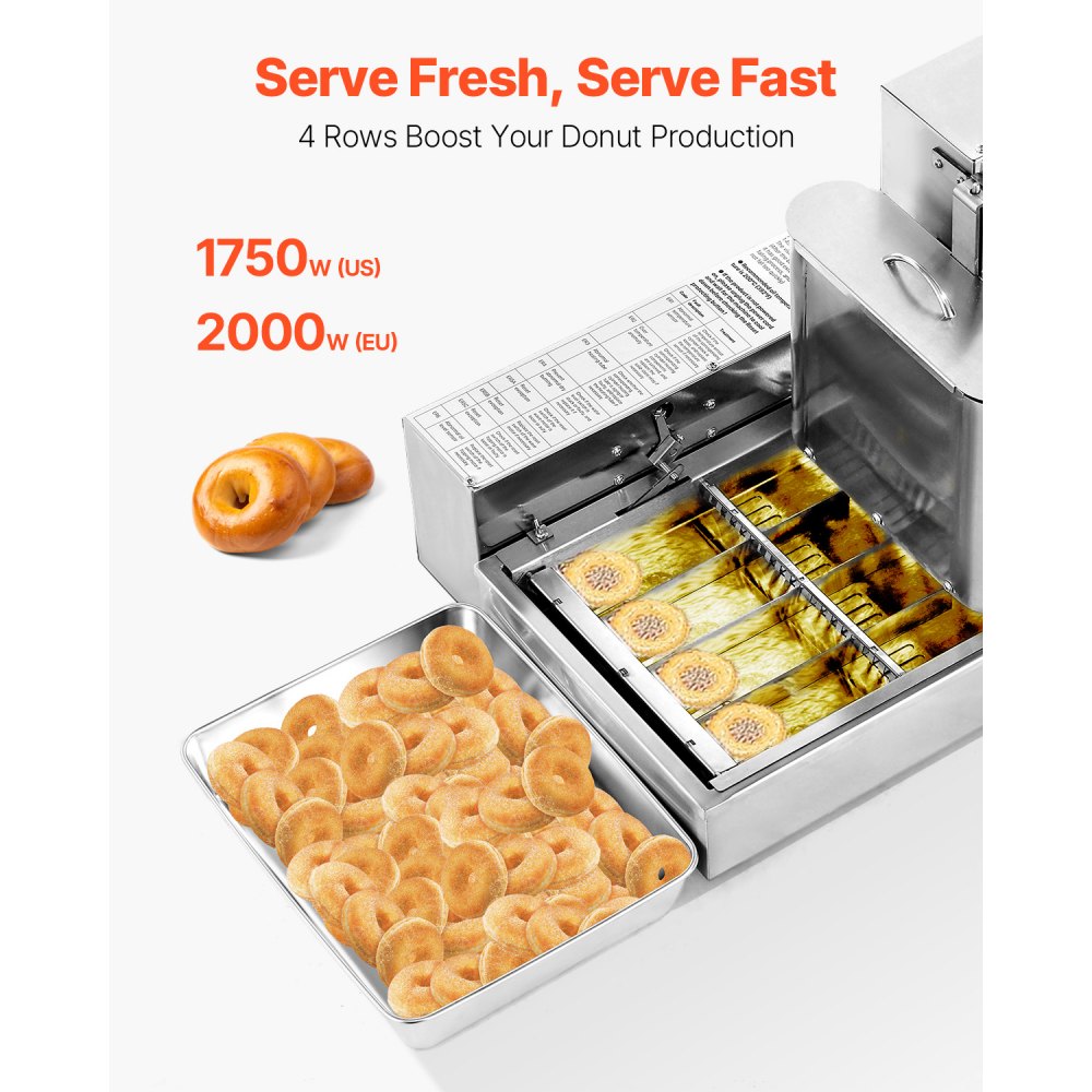 Automaatne sõõrikumasin (240 tk/h, 4 rida, 6,1 L õlipaak) – toote pilt 1