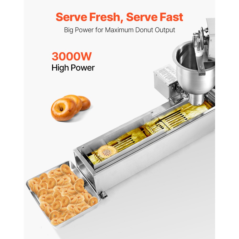 Automaatne sõõrikumasin (3000 W, 5,5 L mahuti, 3 suurust) – toote pilt 1
