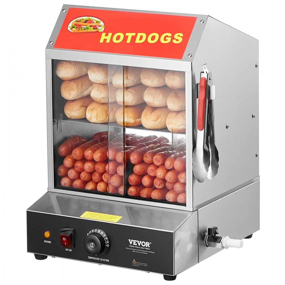 elektriline hot dogi auruti 27 L – Elektriline Hot Dogi Auruti (27 L, 30-85 °C, Roostevaba Teras)