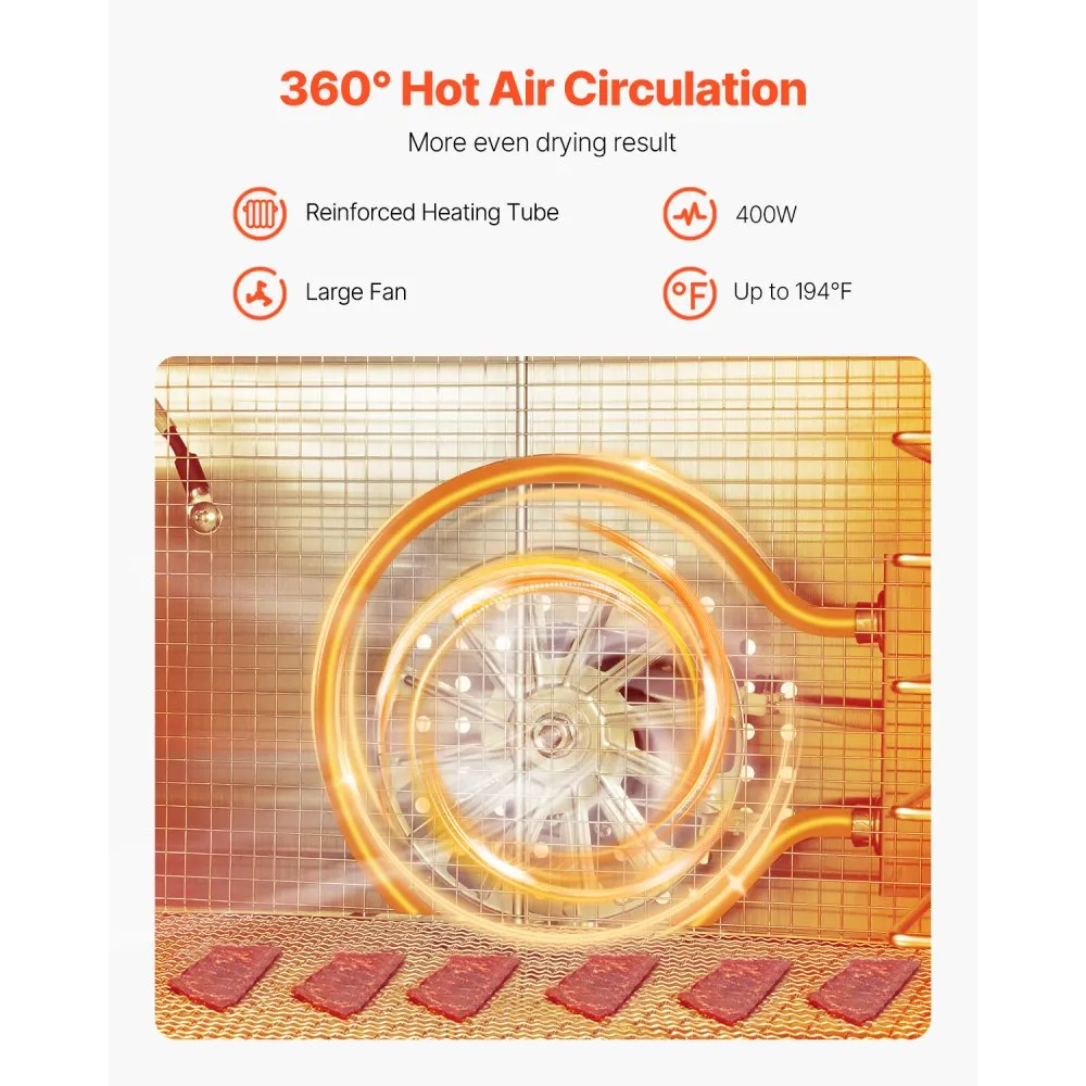 Elektriline Toidukuivati (400 W, 6 Roostevabast Terasest Alust, 30-90 °C) – toote pilt 1