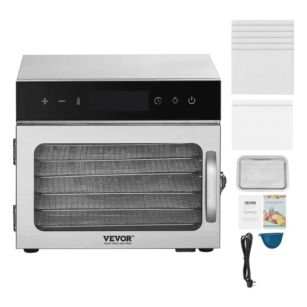 Elektriline Toidukuivati (400 W, 6 Roostevabast Terasest Alust, 30-90 °C) – toote pilt 8