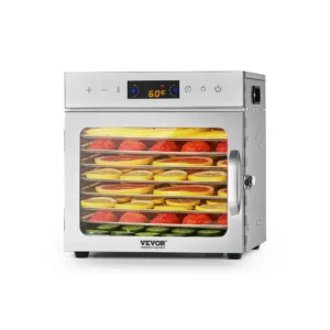 elektriline toidukuivati 400 W – Elektriline toidukuivati (400 W, 8 roostevabast terasest alust, 30–90 °C)