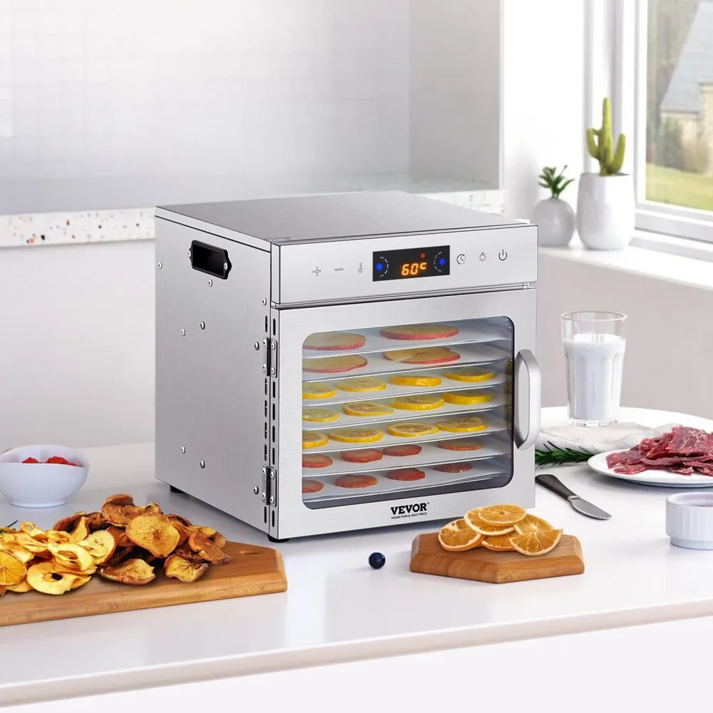 Elektriline toidukuivati (400 W, 8 roostevabast terasest alust, 30–90 °C) – toote pilt 7