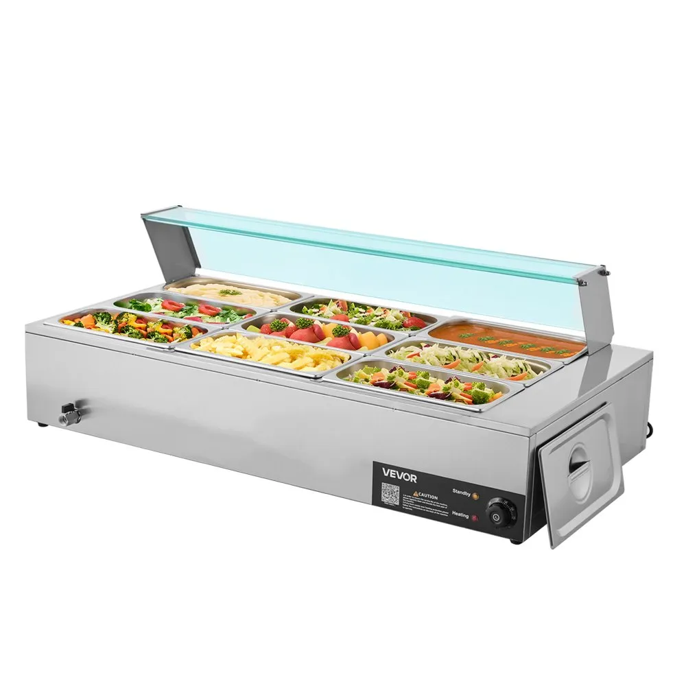 Elektriline toidusoendaja (1500 W, 9 panniga, klaaskattega) – toote pilt 8