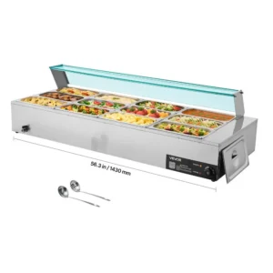 elektriline toidusoojendaja 1700 W – Elektriline toidusoojendaja (1700 W, 12-panniga, klaaskattega)