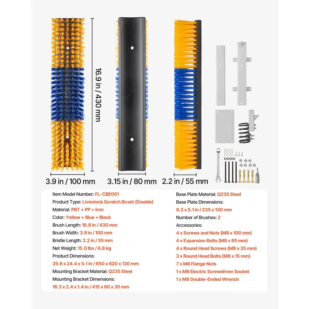 Kahepoolne Loomade Sügamishari (430 x 100 Mm, Reguleeritav Paigaldus) – toote pilt 6