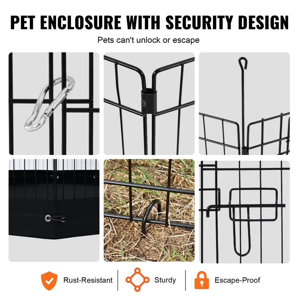 Koera mänguaed (8 paneeli, 76×61 cm, metallist) – toote pilt 4