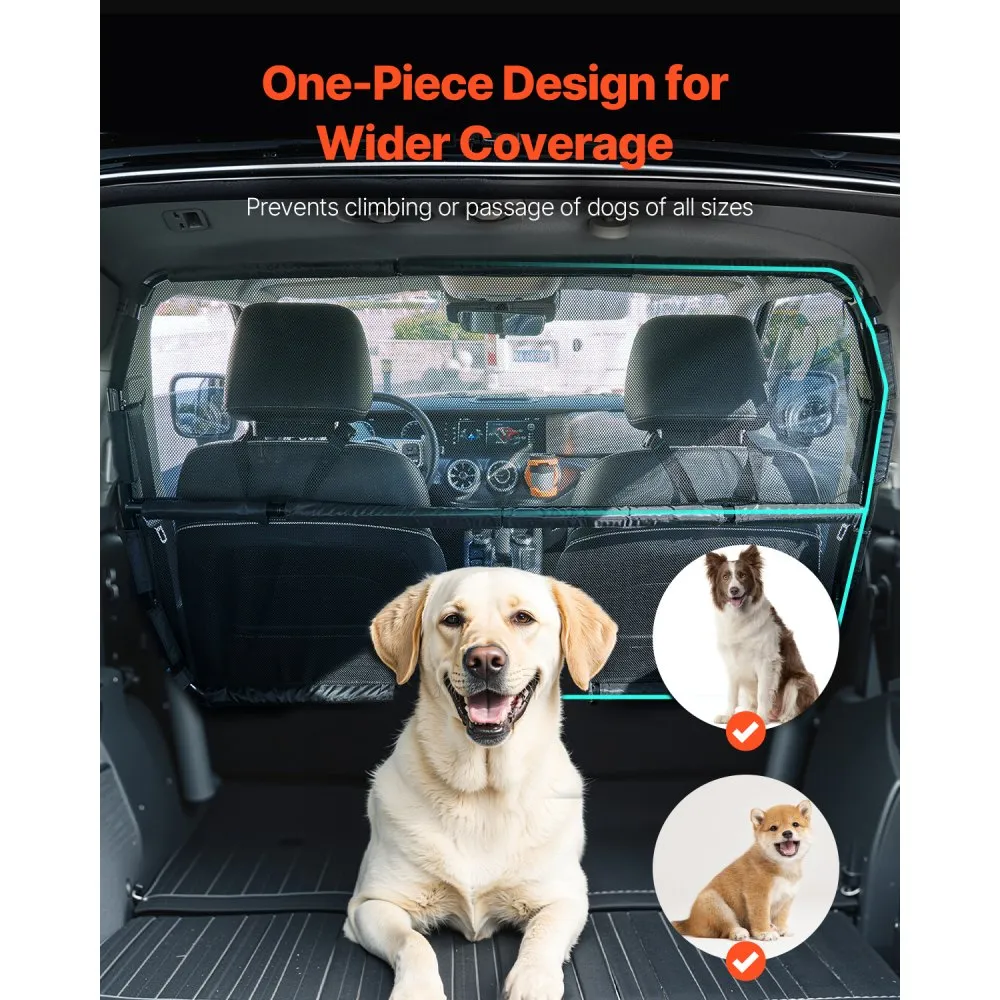 Koerapiire autosse (127×81,3 cm, must, terastorud) – toote pilt 1