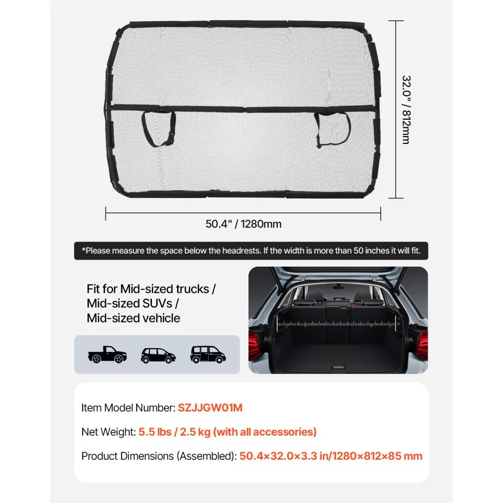 Koerapiire autosse (127×81,3 cm, must, terastorud) – toote pilt 6