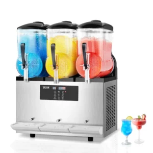 kolme mahutiga slushimasin 12 L – Kolme Mahutiga Slushimasin (3×12 L, Roostevaba Teras, Reguleeritav Temperatuur)