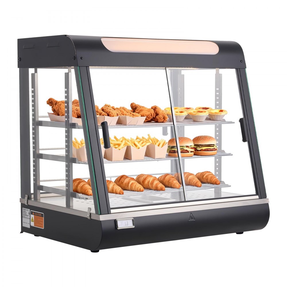 kolmekorruseline toidusoojendi 1200 W – Kolmekorruseline Kaubanduslik Toidusoojendi LED Valgusega, 1200W, 100L