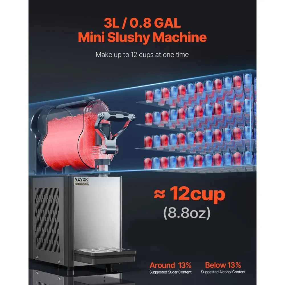 Kommertslik Slushimasin (3 L, 12 Tassi, Roostevaba Teras) – toote pilt 1