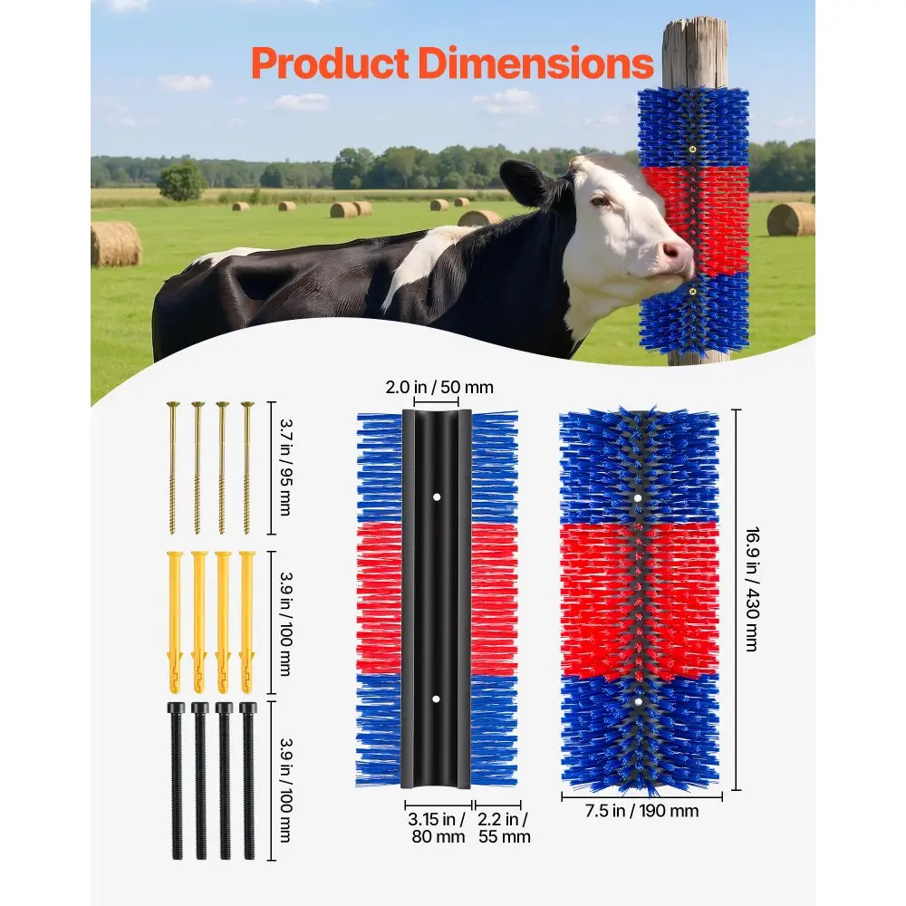 Loomade Sügamishari, 2 Tk, 8 Kruviga, 430 x 190 Mm, Sinine Ja Punane – toote pilt 6