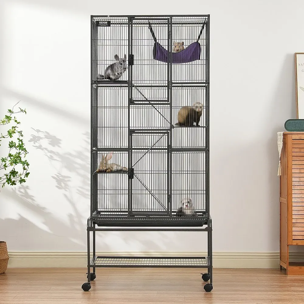 Metallist Veerev Näriliste Puur (175,5 Cm, 4-Tasandiline, 75,5×45,5 Cm) – toote pilt 7