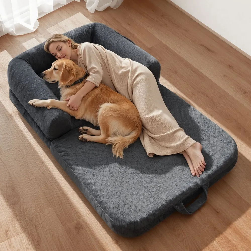 ortopeedia inimese koera voodi – Ortopeediline Inimese Ja Koera Voodi, 179×95×24 Cm, Tumehall