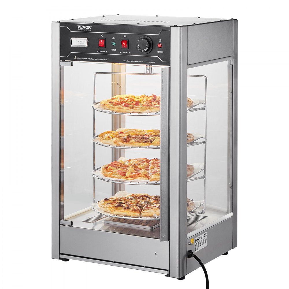 Pitsa Soojenduskapp 4-Astmeline, 30-85 °C, LED-Valgustus Pitsapoodi, Restorani – toote pilt 8