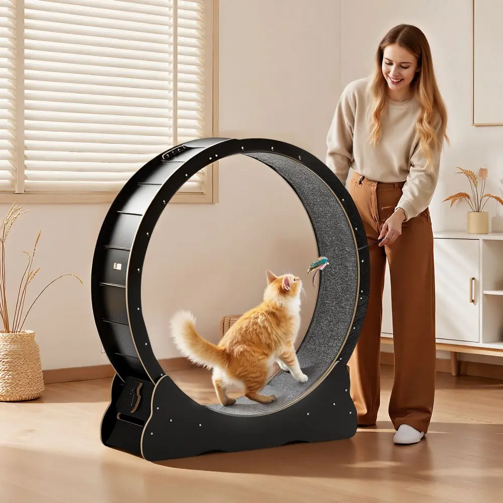 Puidust Kasside Jooksuratas (120 cm, Vaipkattega, Lukustusmehhanism) – toote pilt 7