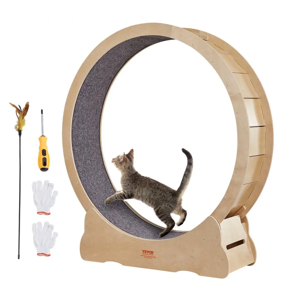 suur kasside jooksuratas puidust – Suur Kasside Jooksuratas, Sise-Kasside Treeningratas, 132 Cm, Eemaldatav Vaip