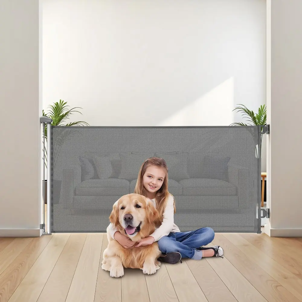 Tõmmatav turvavärav (143 cm lai, 79,5 cm kõrge, hall) – toote pilt 7