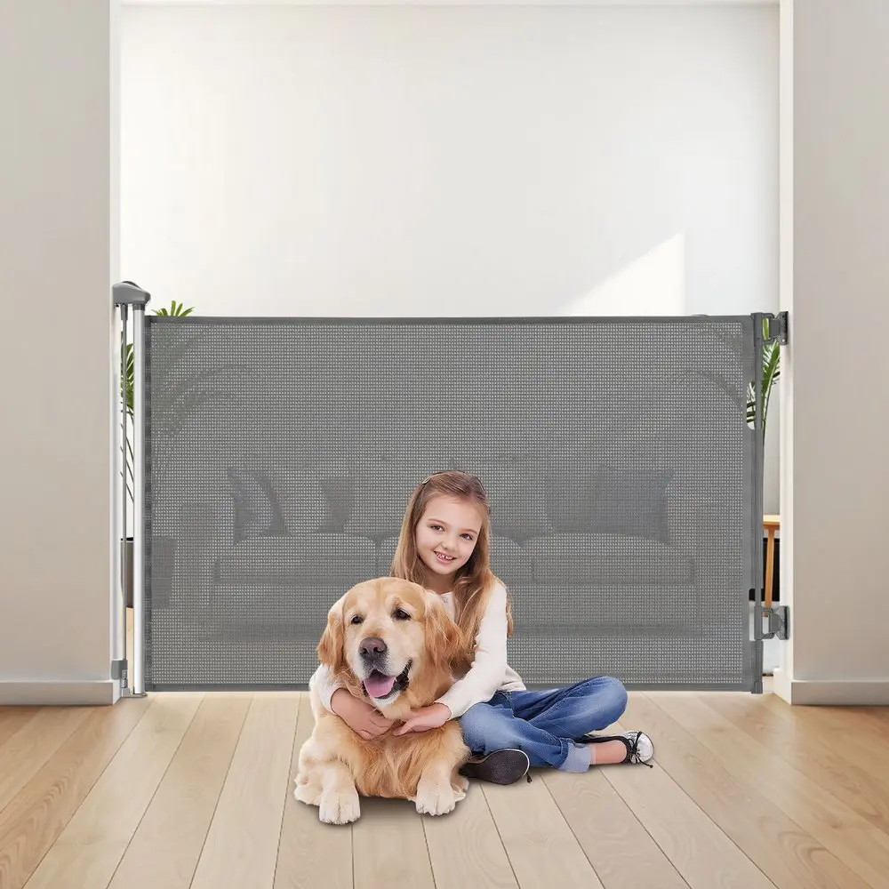 Tõmmatav turvavärav (145 cm lai, 98 cm kõrge, hall) – toote pilt 7