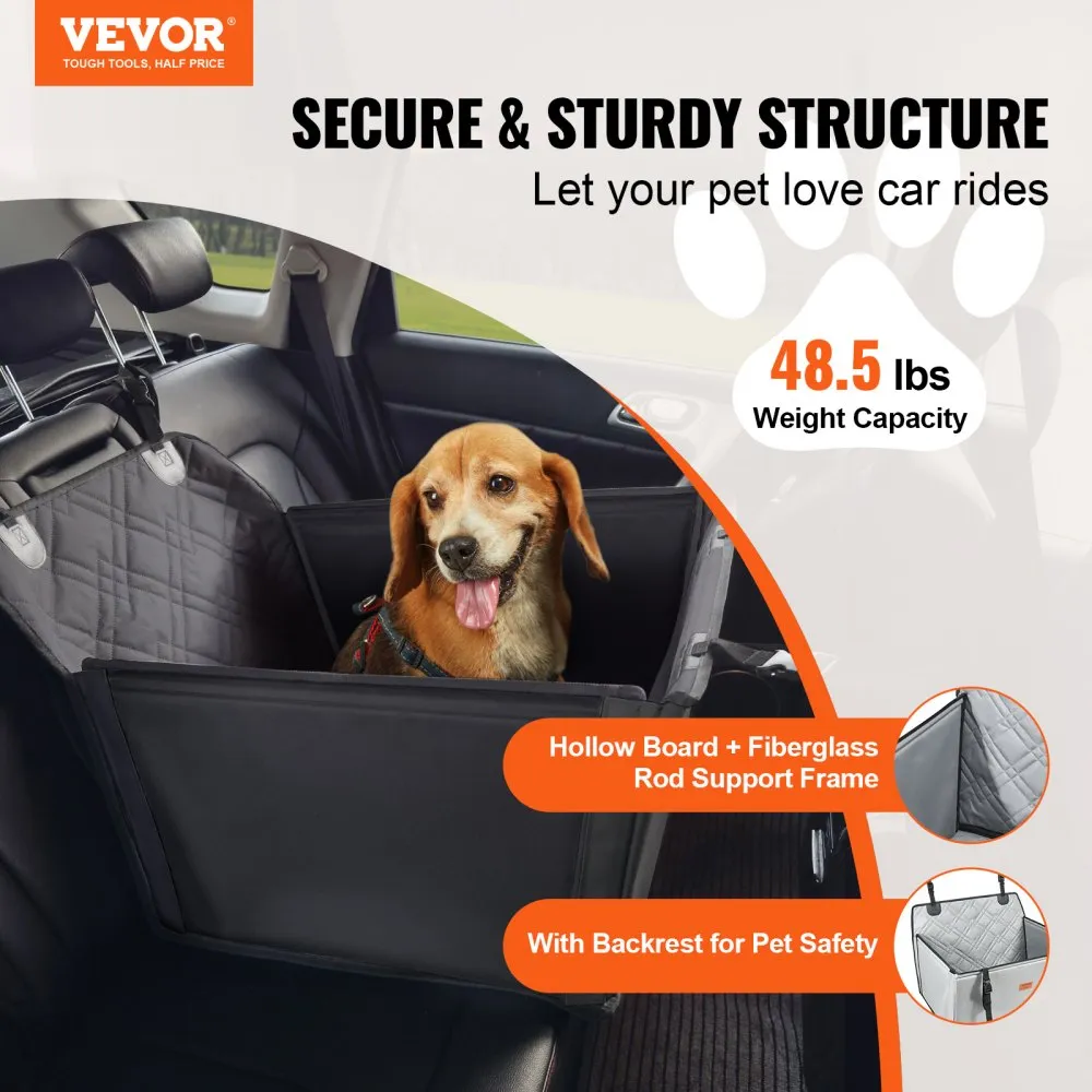Veekindel Koerte Autoiste Kuni 22 Kg, Must, Turvarihmaga – toote pilt 1