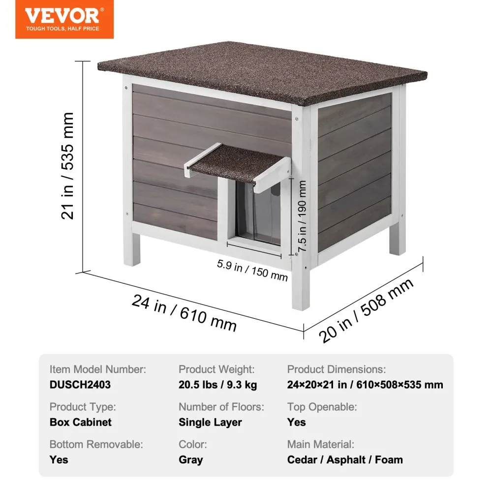Veekindel Puidust Kassimaja (61 x 51 x 53 cm, Avatud Katus) – toote pilt 6
