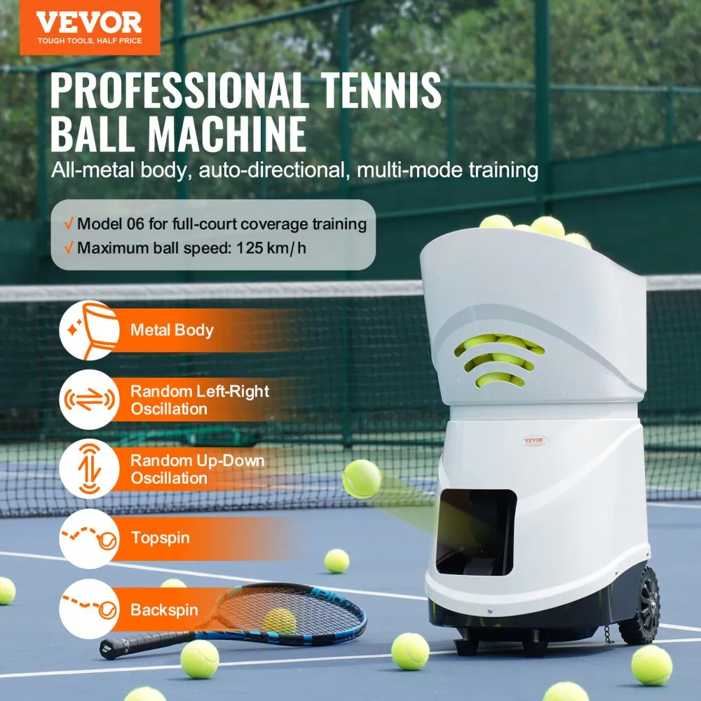 Automaatne Tennisepalli Masin (150 Palli, 125 km/h, 21,8 kg) – toote pilt 1