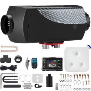 diiselõhuküte 8 kW LCD – Diiselõhuküte (8 kW, 12V, LCD Lüliti, Kaugjuhtimispult, Tarvikute Komplekt)