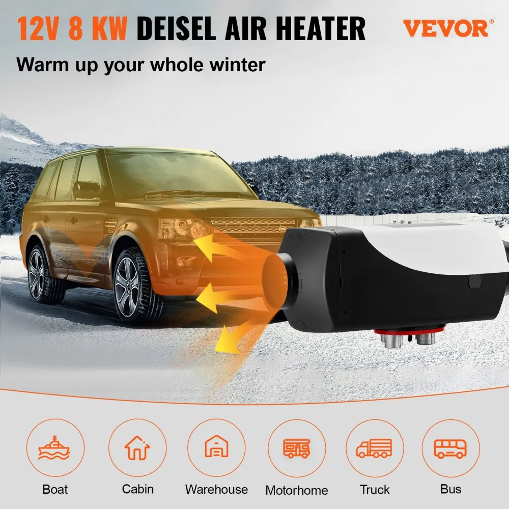 Diiselõhukütteseade (12V, 5–8 kW, -40°C kuni +50°C) – toote pilt 1