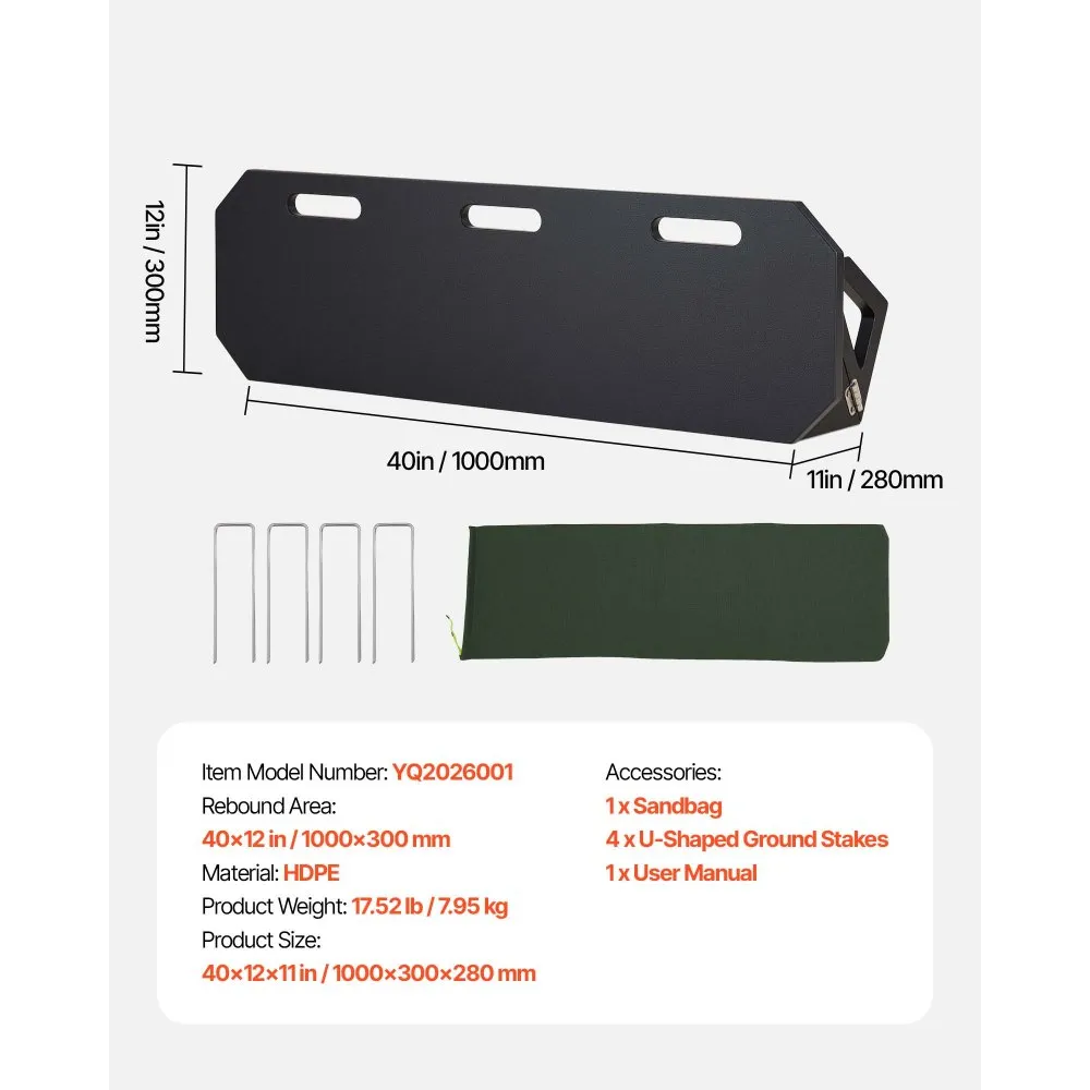 Jalgpallitagasilöögi Sein (100 x 30 cm, 3 Reguleeritavat Nurka, HDPE) – toote pilt 6